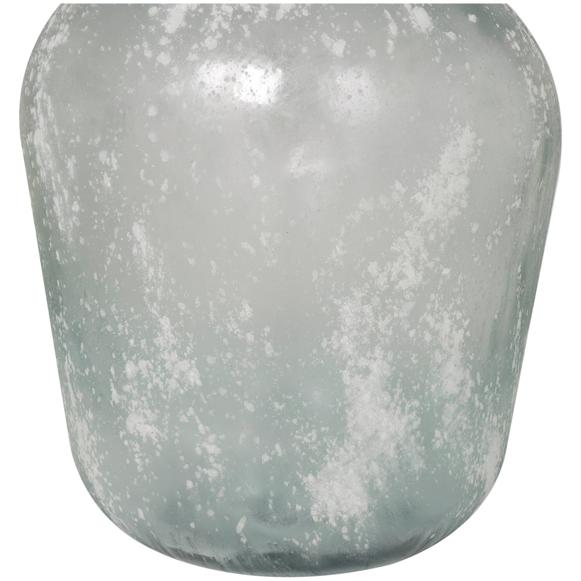 22" Frosted Clear Spanish Bottle Recycled Glass Vase